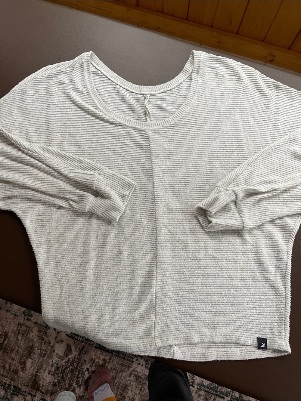 Glyder bat wing cream sweater